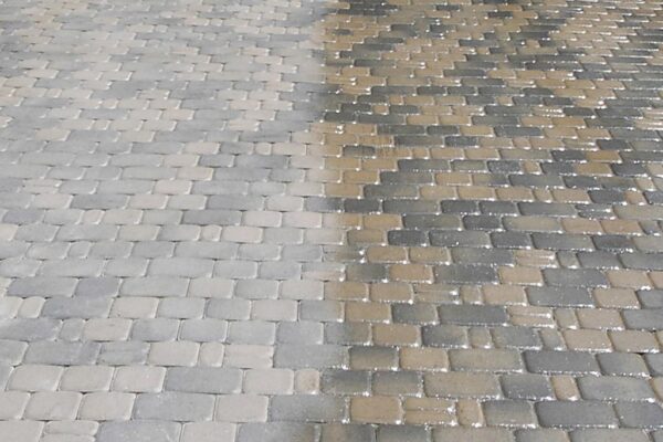 Illustrative stone paving surface for sealing services